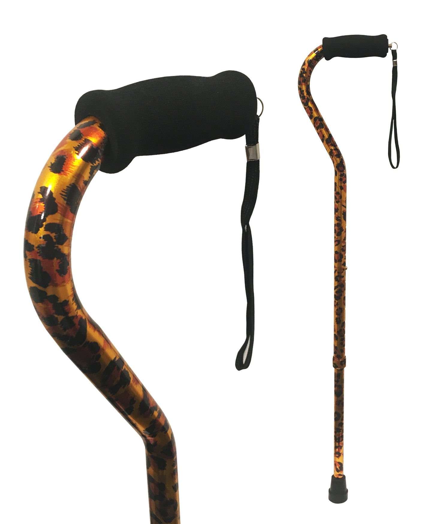 Swan Handle Walking Stick Leopard Print