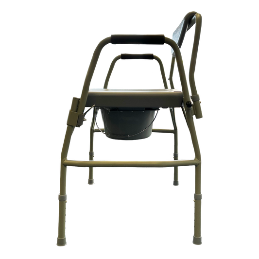 Heavy Duty Commode side view