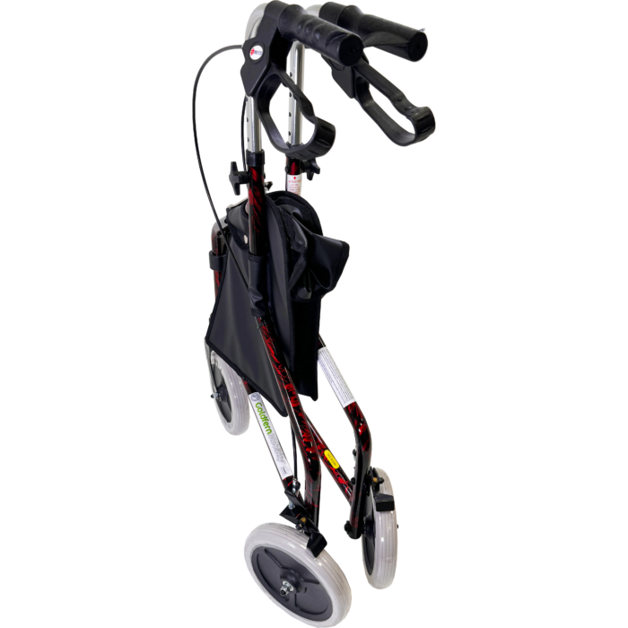 3 Wheeled Aluminum Rollator folded
