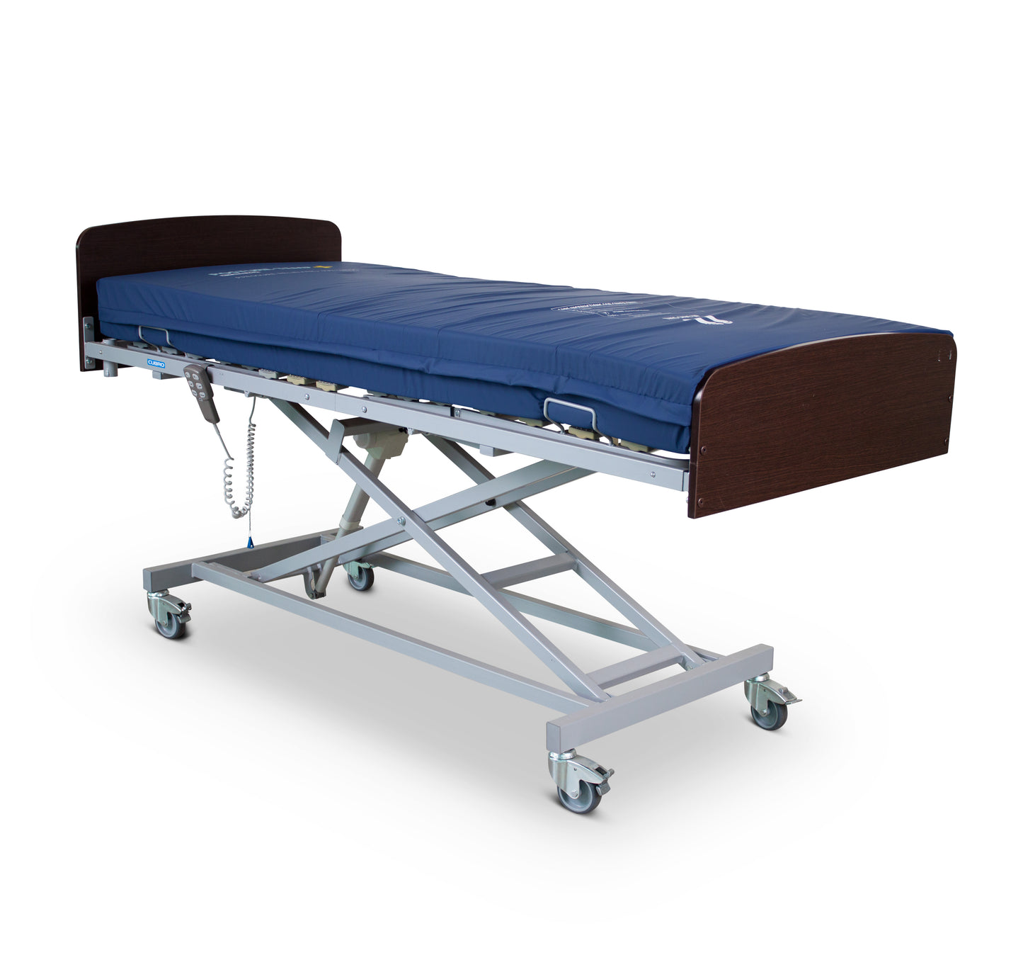 Bock v2 Electric Bed and Greenline Mattress elevated