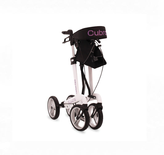 Freiheit X4 Carbon Fibre Rollator white folded