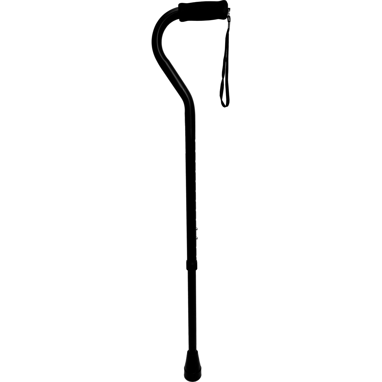 Swan Handle Walking Stick Black