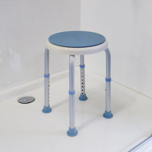 Shower Stool with Rotating Seat in shower