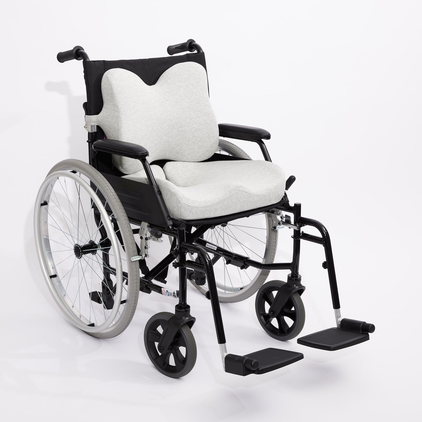 icare Reform Low Back Support ICR3 on wheelchair with ICR1 Seat Support