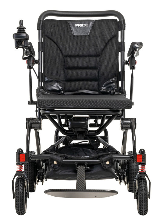 Pride Mobility Jazzy Carbon Ultralite Powered Wheelchair Front Vew