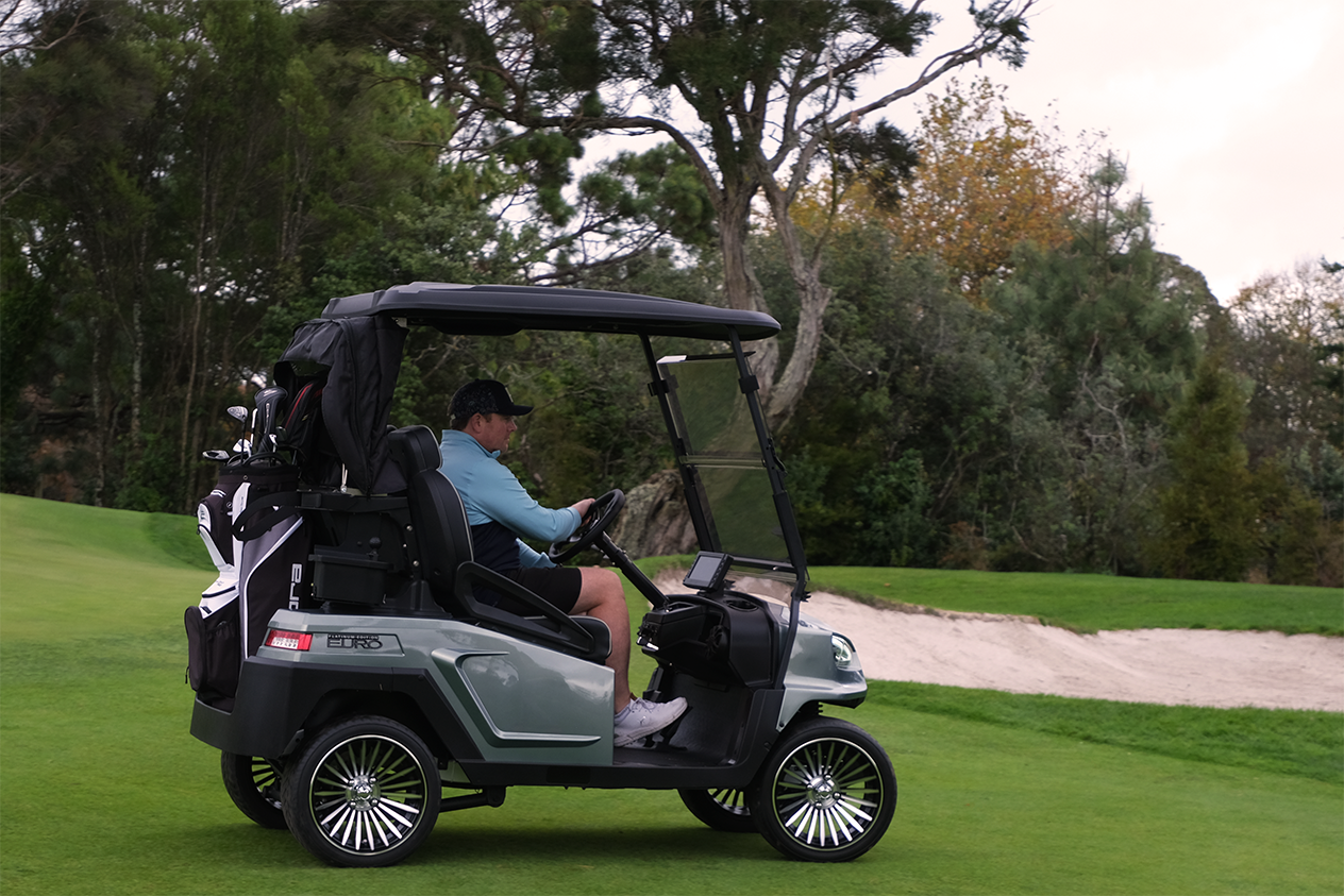 EuroCarts Platinum Edition Golf Cart 2 Seat on Golf Course