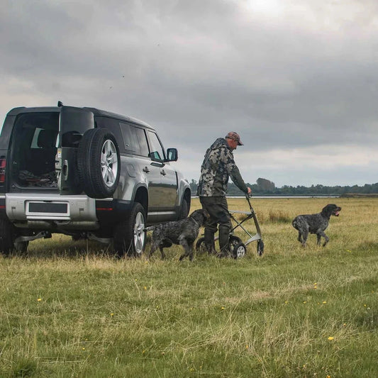 byACRE Carbon Overland Walker outside with hunting with dogs