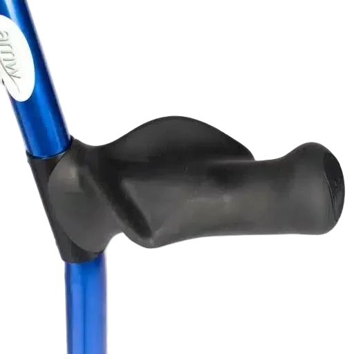 Blue Anodised Ergonomic Crutch Anatomical Handle
