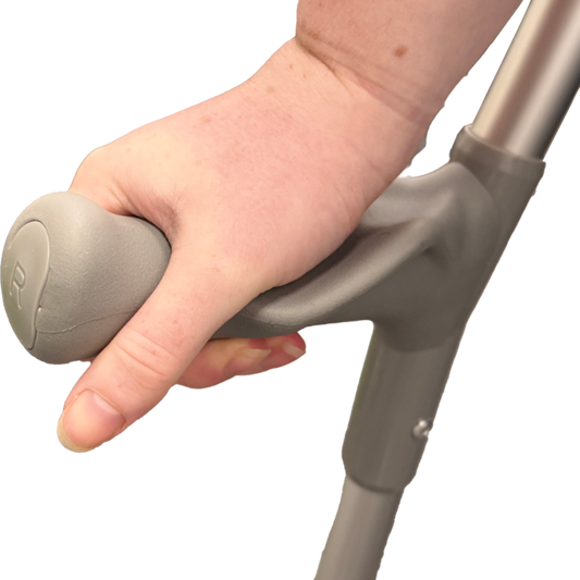 Anatomical crutch close up handle