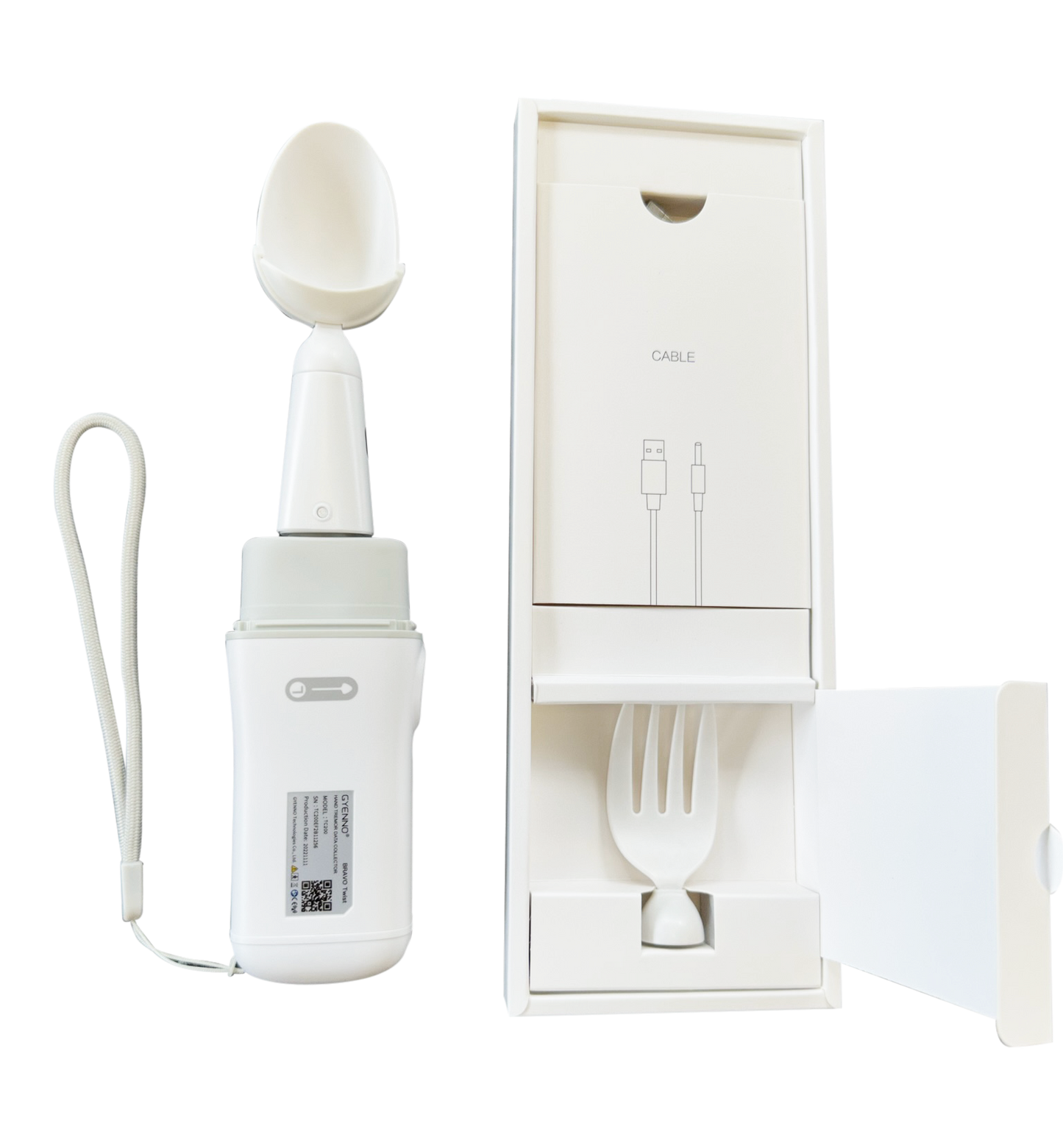 Gyenno Bravo Twist Spoon and fork in box