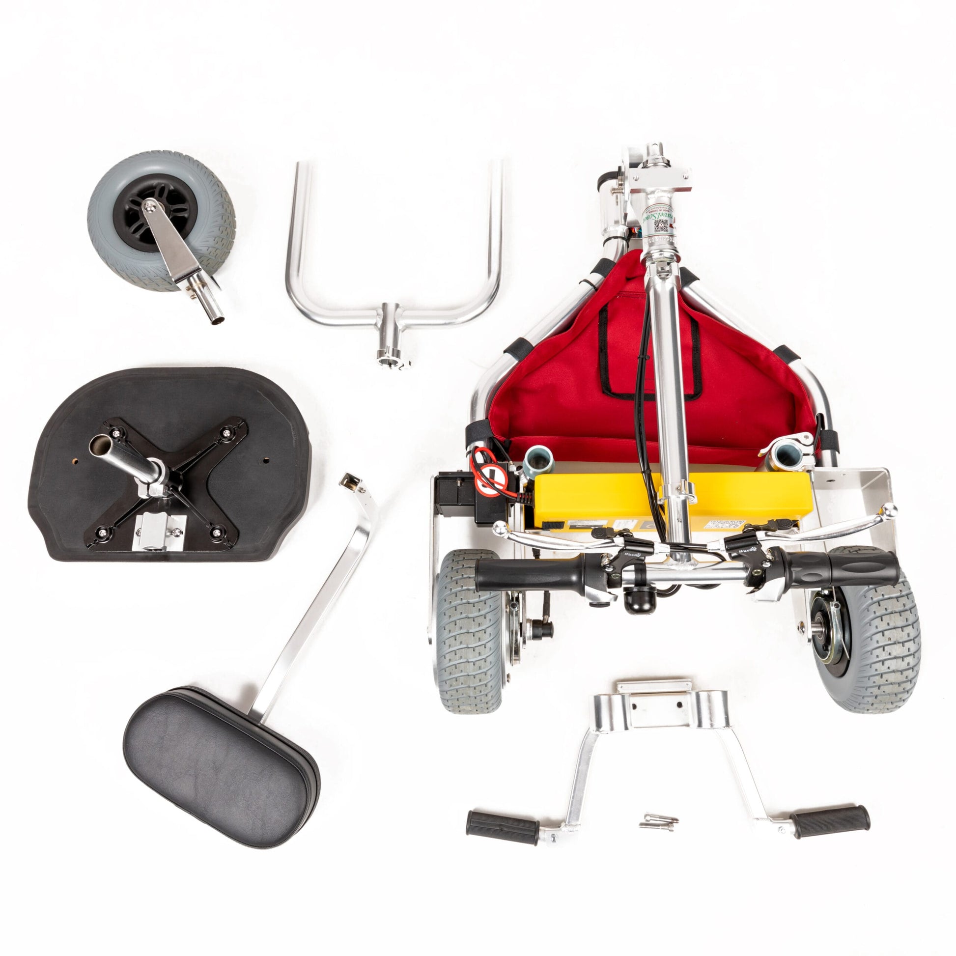 TravelScoot Escape Ultralight Travel Scooter disassembled