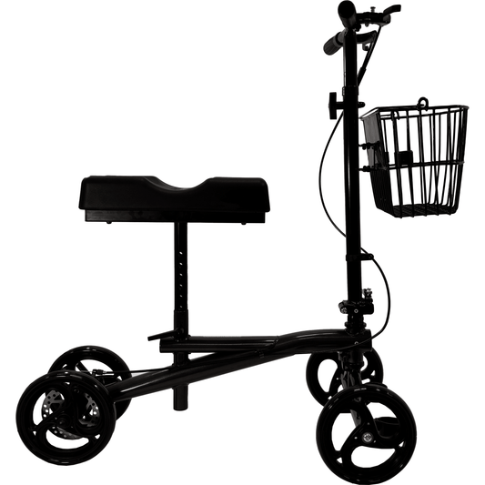 Knee walker black side view