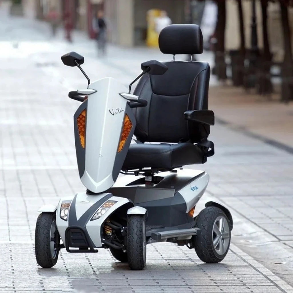 Heartway Vita S12 Mobility Scooter White on street