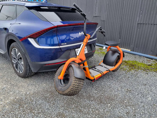Hitch Rack for Kaaspeed K1S with scooter attached to car