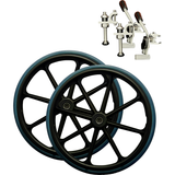 Deluxe Mobile Commode and Shower Chair self-propelled kit