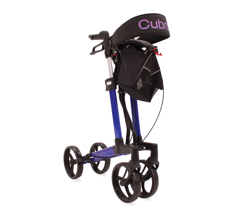 Freiheit X3 Aluminium Walking Frame blue folded