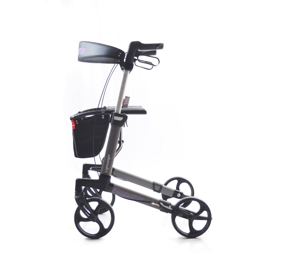 Freiheit X3 Aluminium Walking Frame grey side