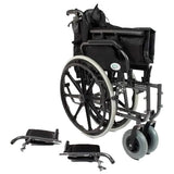 Heavy Duty Steel Wheelchair 20″ folded