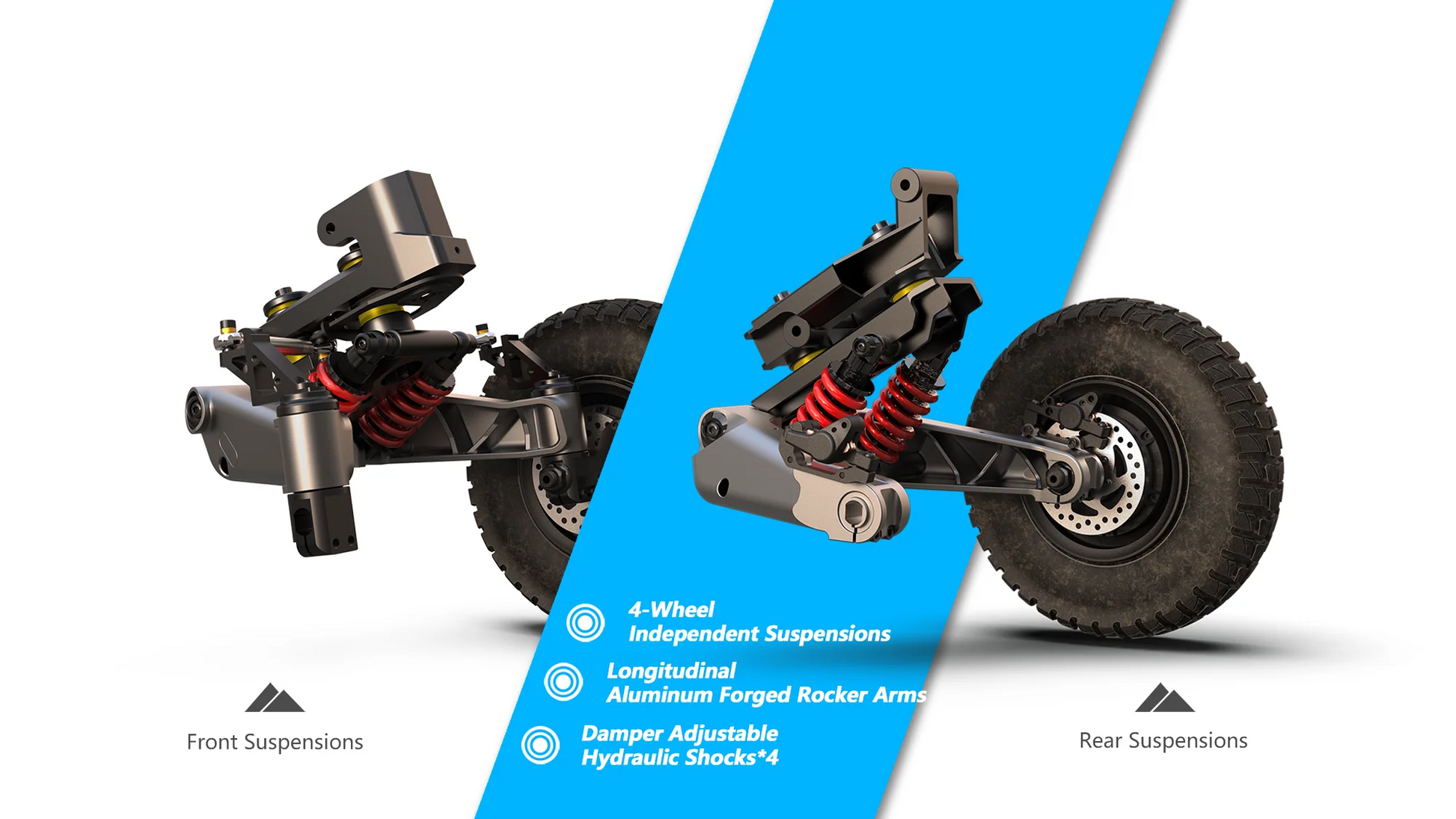 Veehop Electric ATV motor and suspension details