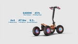 Veehop Electric ATV orange with specifications