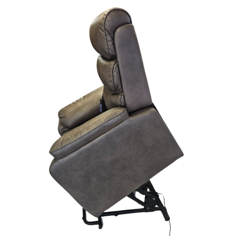 Prestige Electric Reclining Lift Chair - Grey elevated side