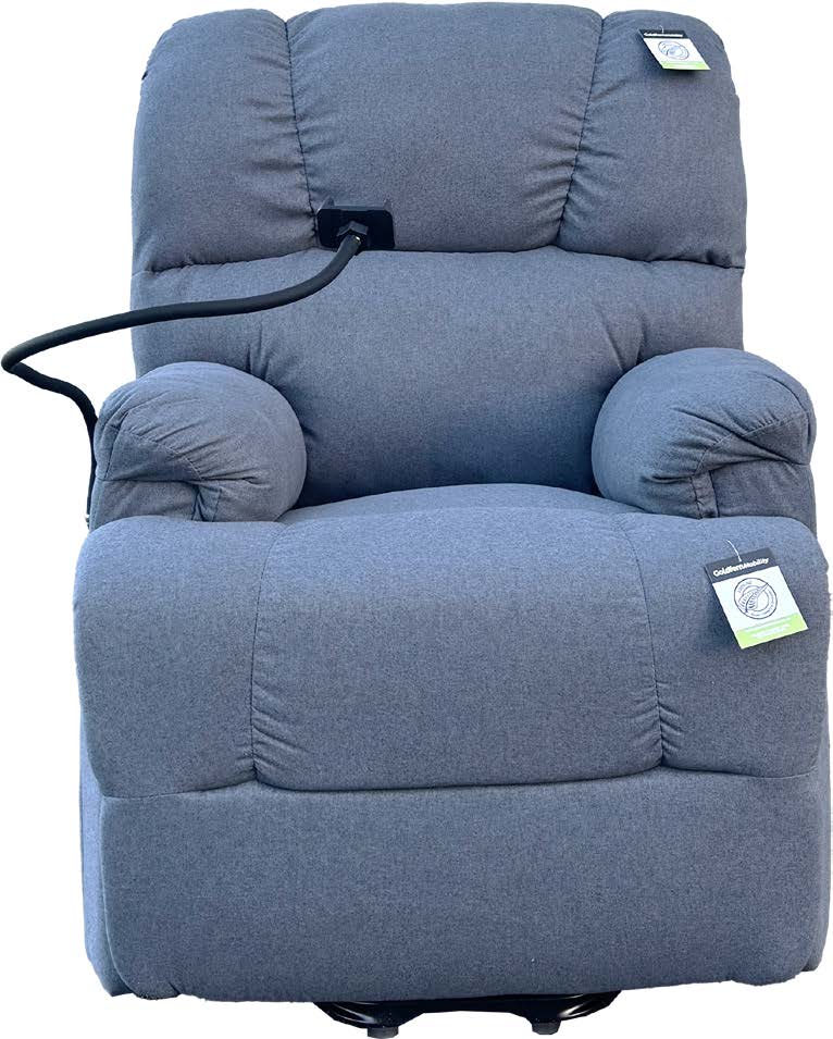 Electric Lift Recliner Chair denim front