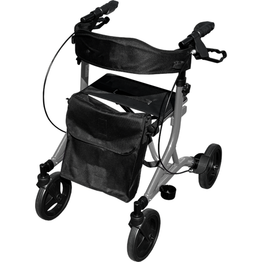 Goldfern X-FOLD Mini Rollator grey quarter view