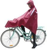 Wet Weather Poncho on bicycle