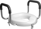 3" Raised Toilet Seat with Arms Quarter View