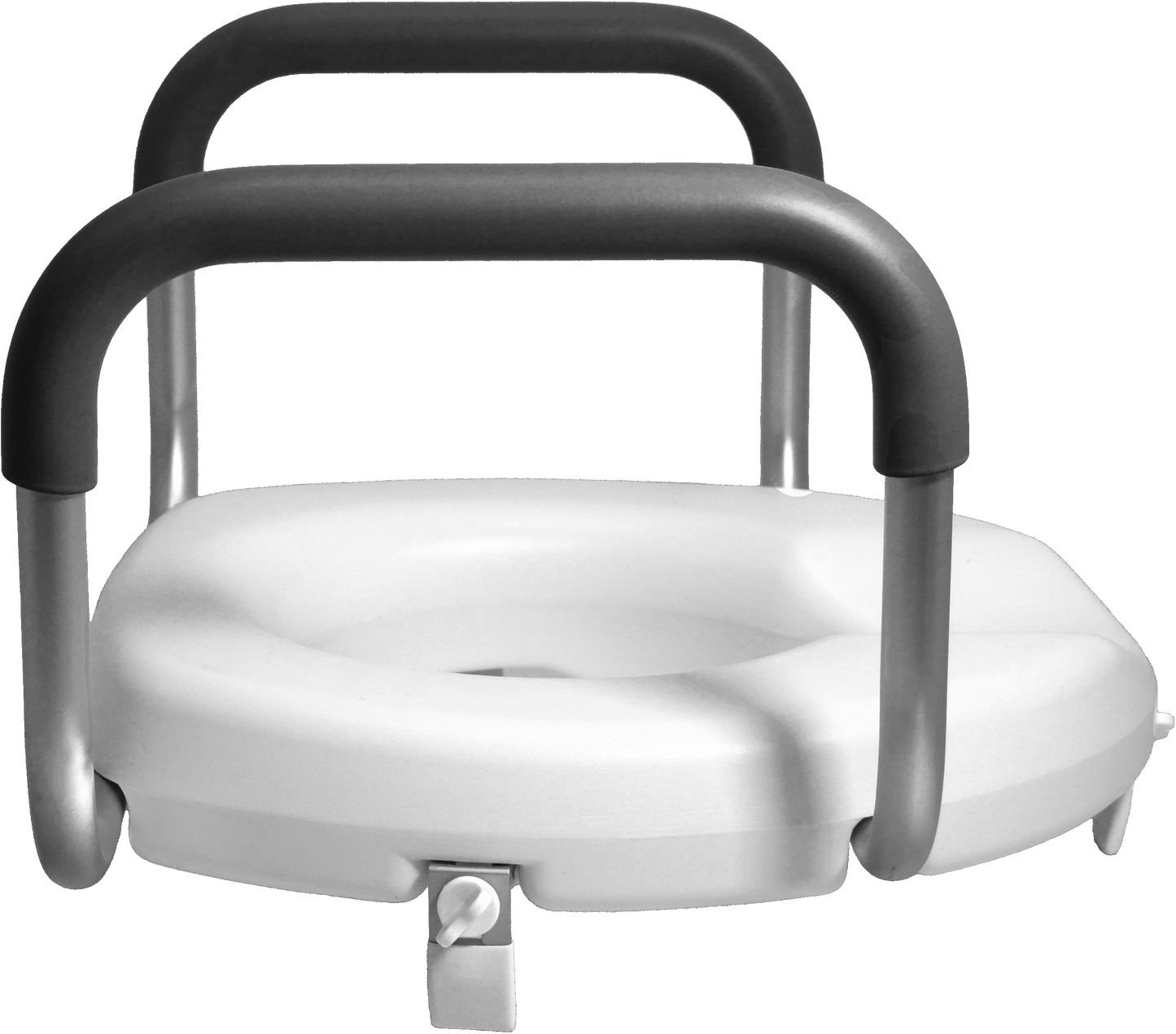 3" Raised Toilet Seat with Arms Side View