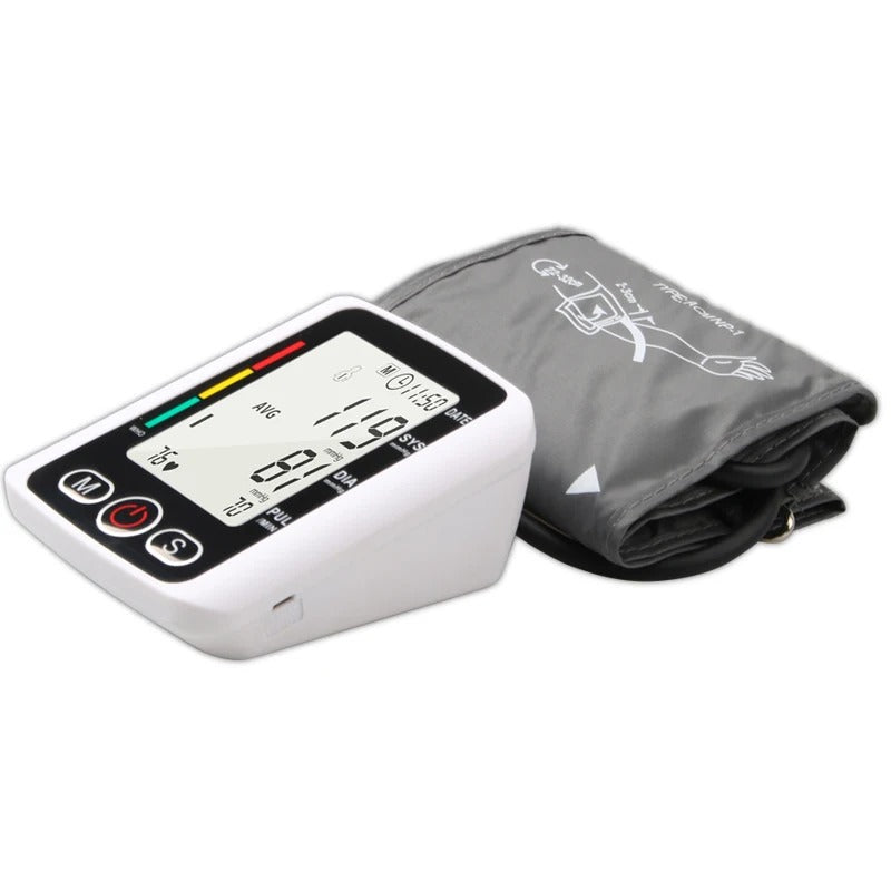 Electronic Blood Pressure Monitor with rolled up cuff