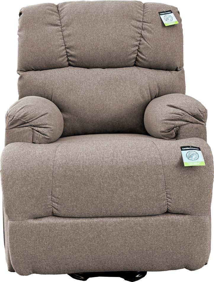 Electric Lift Recliner Chair sandstone front