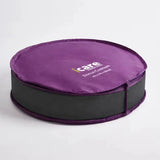 A charcoal icare Supporta Donut Cushionin packaging featuring the 'iCare' logo printed on the lid, set against a plain light gray background.
