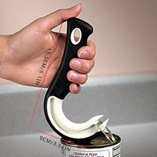 Ergonomic Can Ring-Pull Helper with dimensions