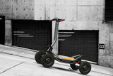 Veehop Electric ATV matt black on concrete incline