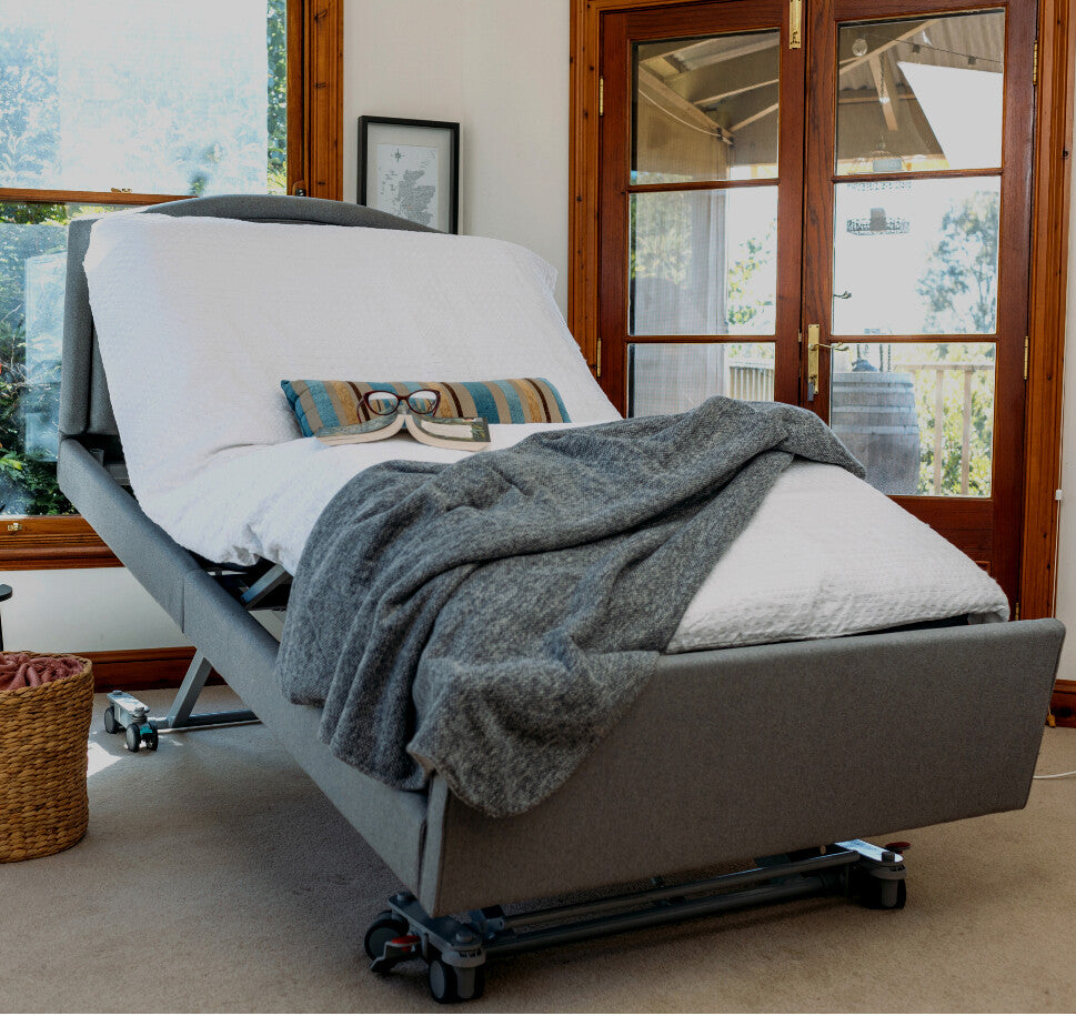 Casero Duo bed with Mediflex mattress tilted up