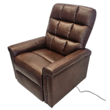 Prestige Electric Reclining Lift Chair - Brown PU 