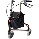 3 Wheeled Aluminum Rollator quarter view