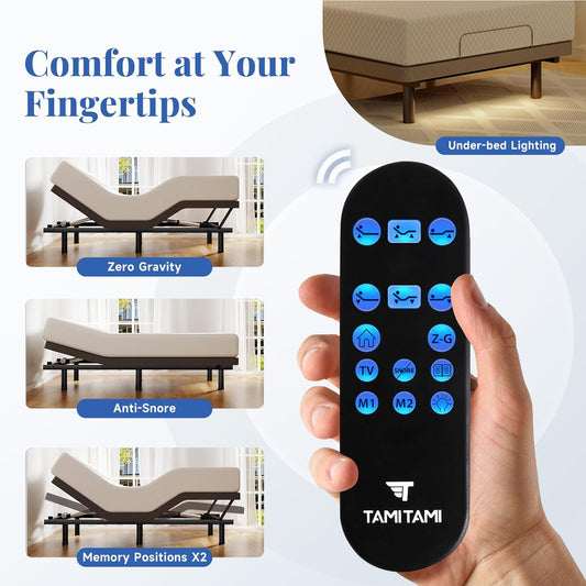 AMW Adjustable Bed with Wireless Remote 