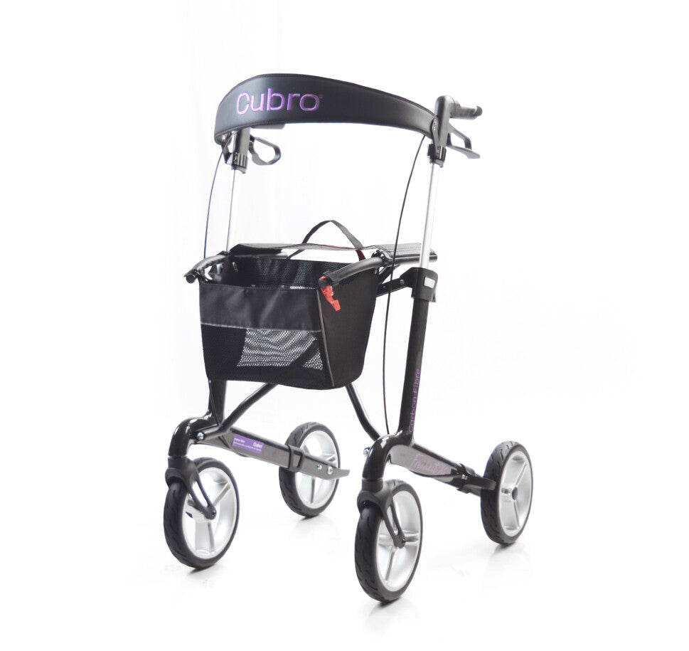 Freiheit X4 Carbon Fibre Rollator black quarter