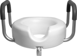 5" Raised Toilet Seat with Arms Front View
