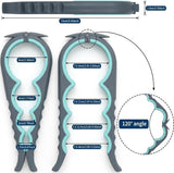 Goldfern GripMate Jar and Bottle Opener measurements and design details on a white background