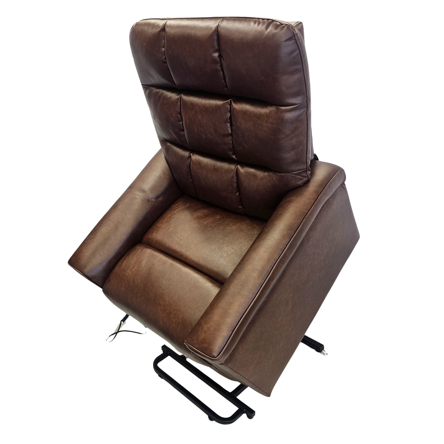 Prestige Electric Reclining Lift Chair - Brown PU lifted