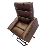 Prestige Electric Reclining Lift Chair - Brown PU lifted