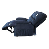 Electric Lift Recliner Chair teal reclined