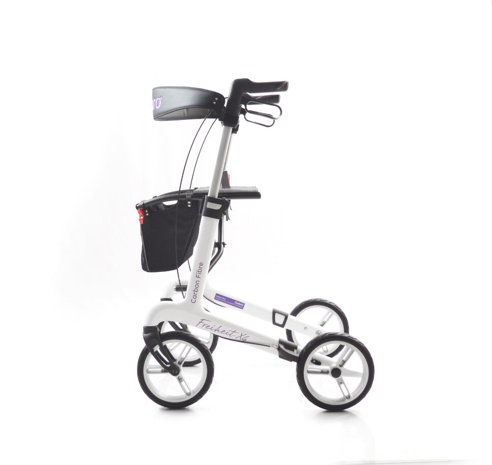 Freiheit X4 Carbon Fibre Rollator white side