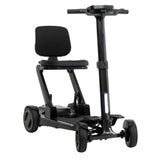 Pride GoGo Carbon Folding Travel Scooter Black front quarter view