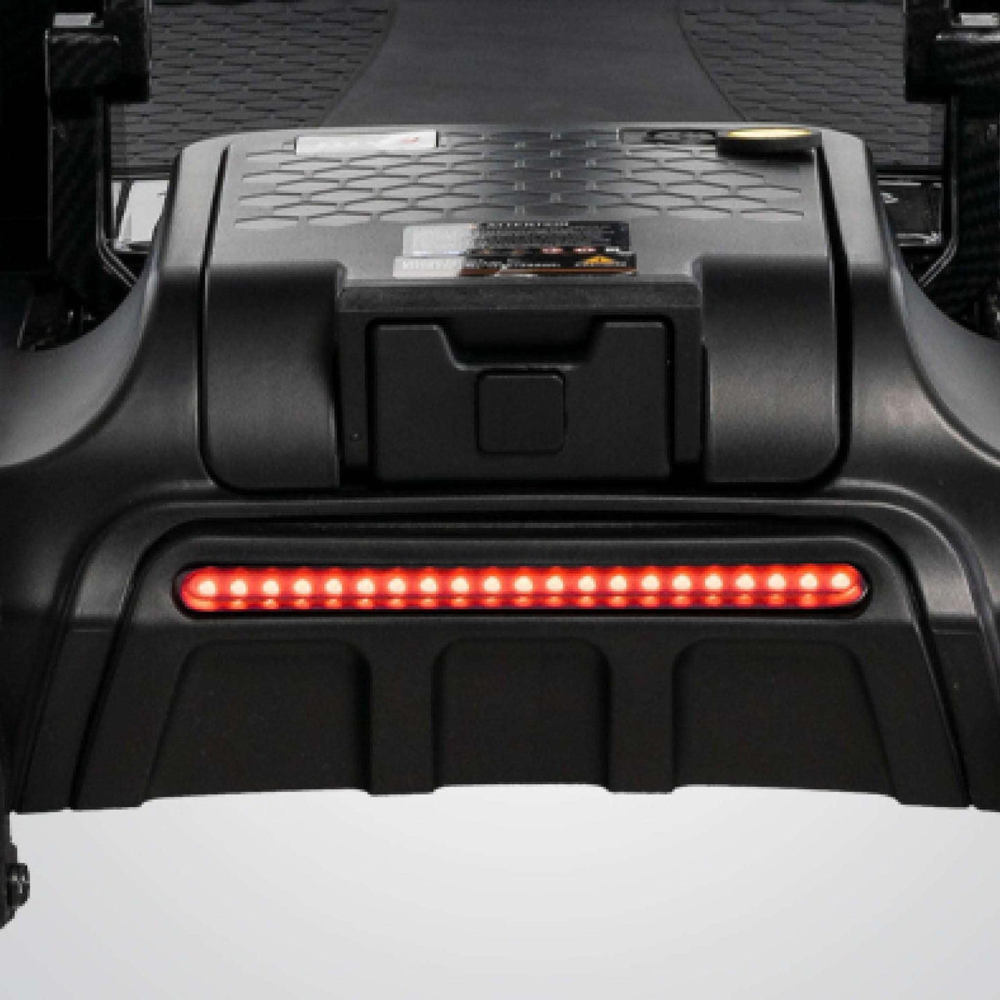 Pride GoGo Carbon Folding Travel Scooter rear brake light detail