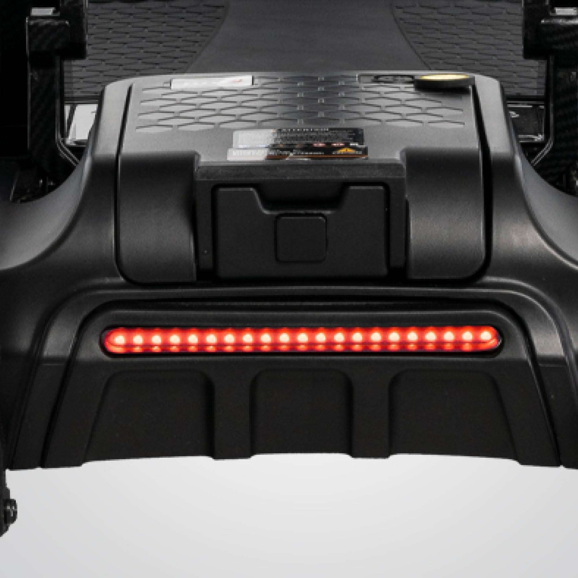 Pride GoGo Carbon Folding Travel Scooter rear brake light detail