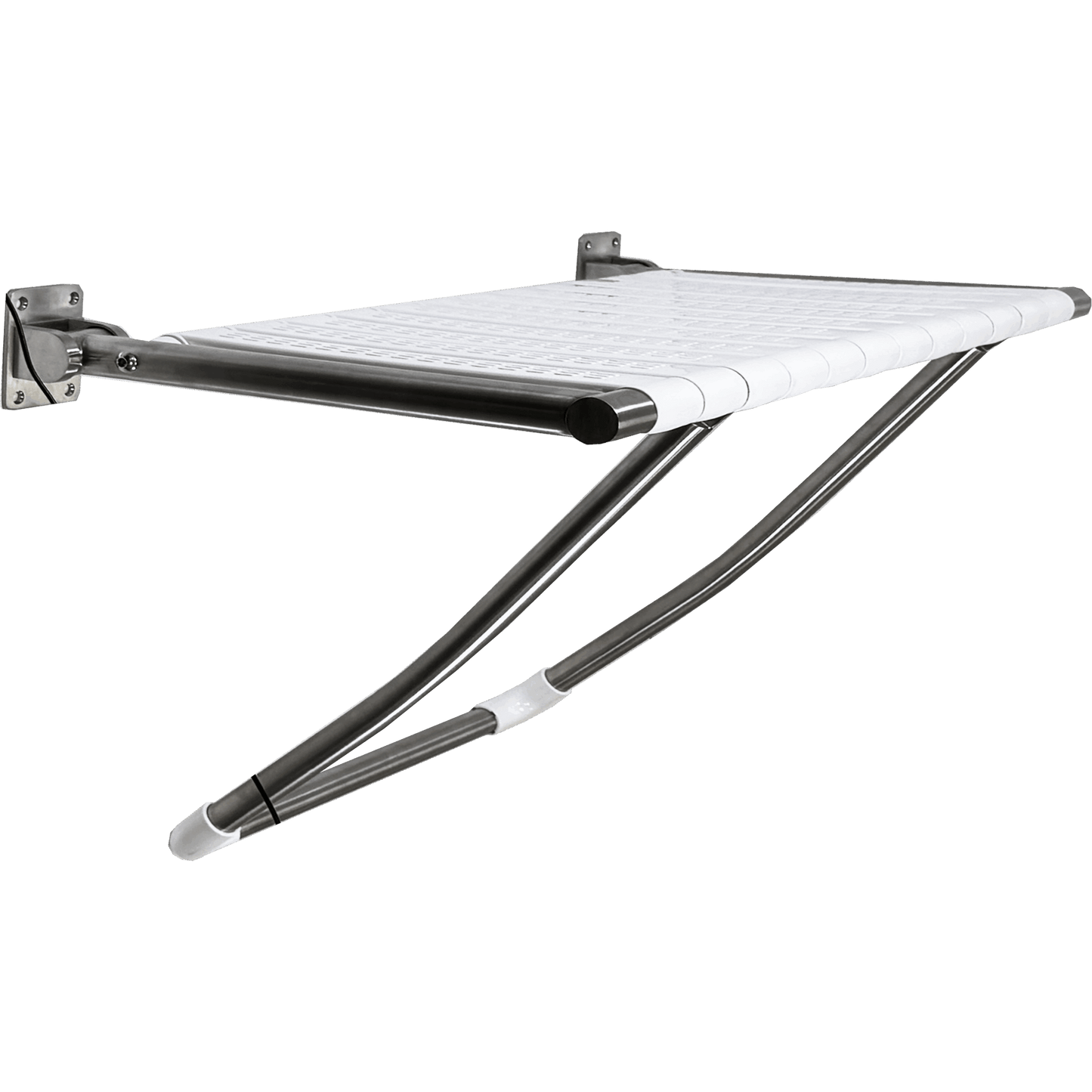 Wall Mounted Folding Shower Seat 845mm Quarter View